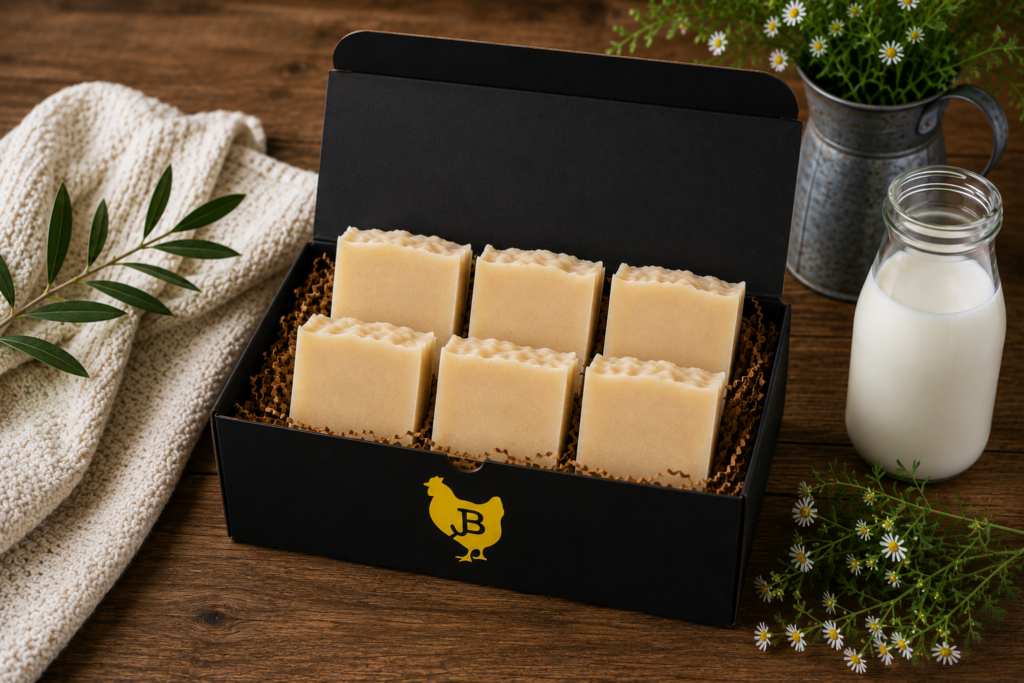 G.O.A.T. Glory Pack Soapscription box of handcrafted goat's milk soap bars from Jersey Bird Homestead Nigerian Dwarf goats