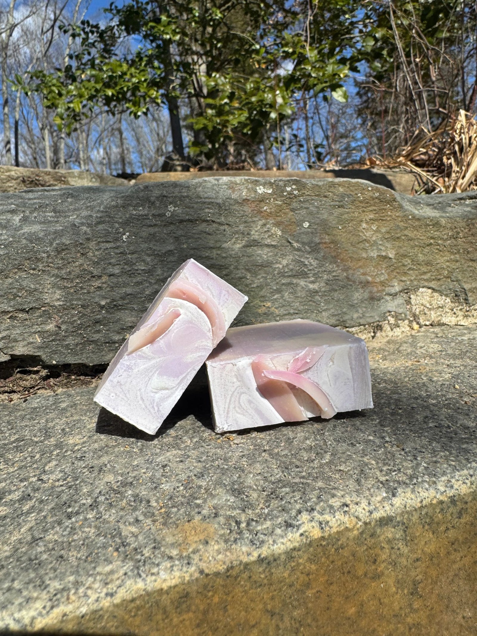 Handcrafted Love Spell goat's milk soap bar from Jersey Bird Homestead Nigerian Dwarf goats